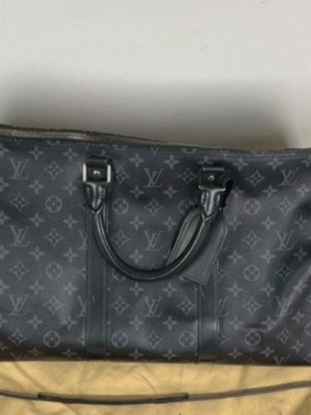 Louis Vuitton Black Monogram Duffel Bag
